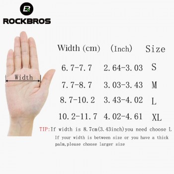 ROCKBROS Cycling Bike Half Finger Gloves Shockproof Breathable MTB Mountain Bicycle Gloves Men Women Sports Cycling Clothings