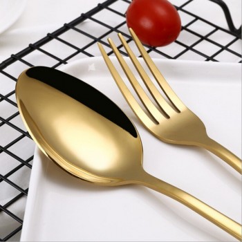 Creative 4PCS / Set Stainless Steel Color Western Steak Set Cutlery Western Tableware Cutlery Set Christmas Gifts