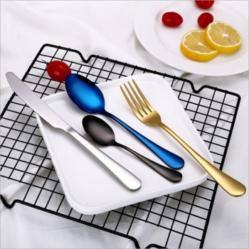 Creative 4PCS / Set Stainless Steel Color Western Steak Set Cutlery Western Tableware Cutlery Set Christmas Gifts