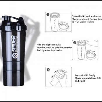 Creative Protein Powder Shake Bottle Mixing Bottle Sports Fitness Kettle  Protein Shaker Sports Water Bottle