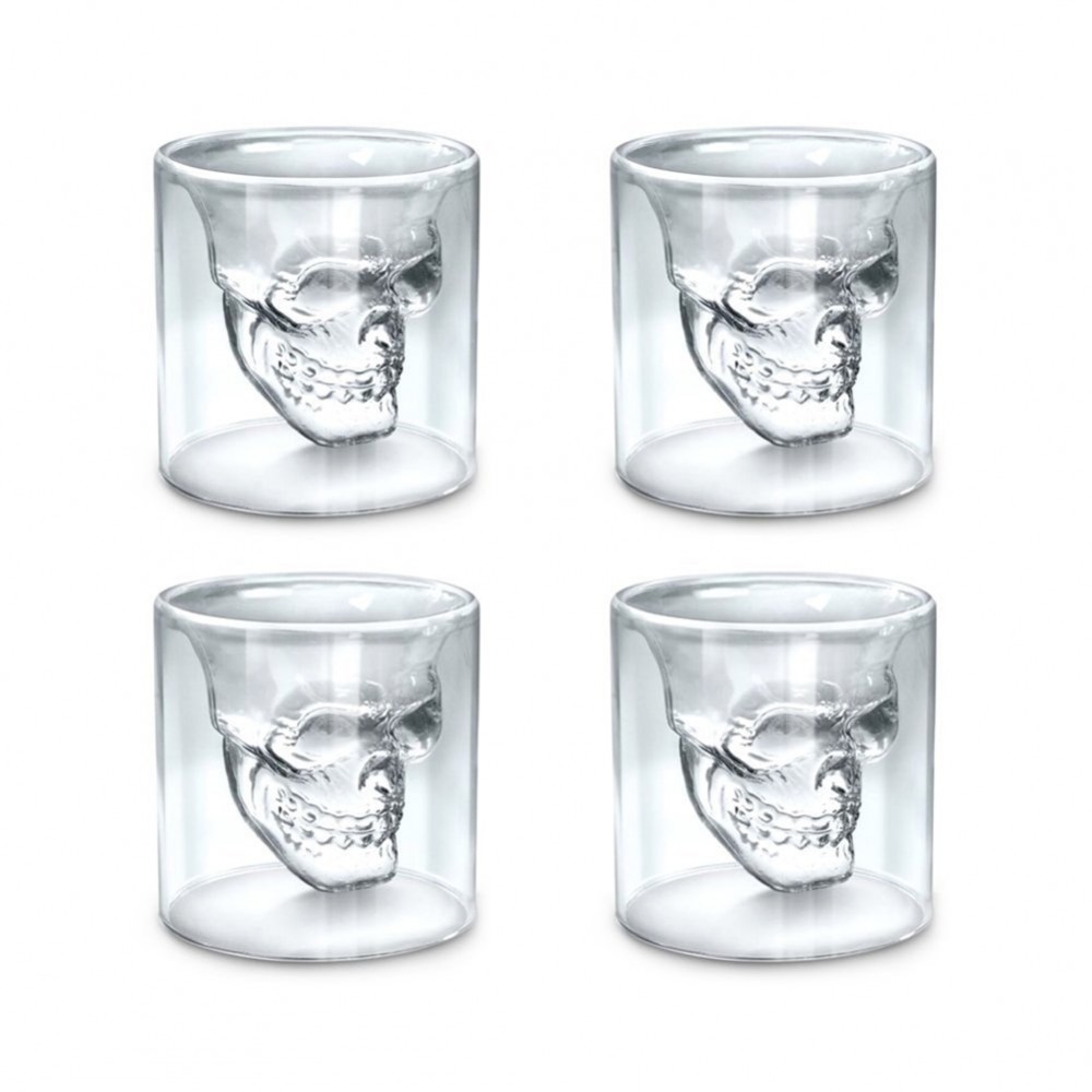 3 Sizes Skull Head Wine Glass Mug Crystal Beer Whiskey Shot Double Glass Cup Vodka Drinking Bar Club Beer Wine Glass Bottle S3