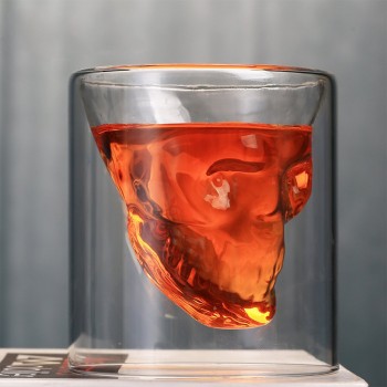 3 Sizes Skull Head Wine Glass Mug Crystal Beer Whiskey Shot Double Glass Cup Vodka Drinking Bar Club Beer Wine Glass Bottle S3
