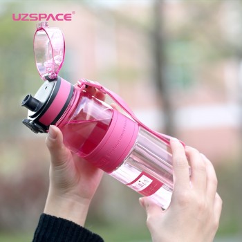 UZSPACE Water Bottles Fruit Tea Sport Portable LeakProof Shaker Tritan Plastic Drinkware 350ml/500ml/650ml BPA Free with Filter