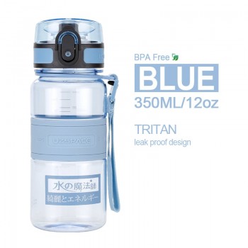 UZSPACE Water Bottles Fruit Tea Sport Portable LeakProof Shaker Tritan Plastic Drinkware 350ml/500ml/650ml BPA Free with Filter