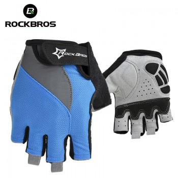 ROCKBROS Cycling Anti-slip Anti-sweat Men Women Half Finger Gloves Breathable Anti-shock Sports Gloves MTB Bike Bicycle Glove