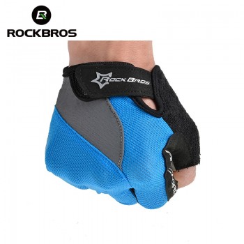 ROCKBROS Cycling Anti-slip Anti-sweat Men Women Half Finger Gloves Breathable Anti-shock Sports Gloves MTB Bike Bicycle Glove