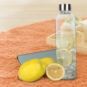 Upors Brand 550ml Sport Style Glass Water Bottle Portable Bicycle Tour Solid Transparent Office Bottle