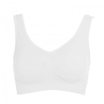 Sale 10 Colors Ladies Padded Push Up Sports Bra For Yoga Bra Fitness Daily Wear Wire Free Bra Seamless Solid Bra White Top XXL