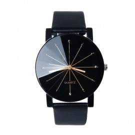GEMIXI    Fashion And New   1PC Men Quartz Dial Clock Leather Wrist Watch Round Case Sep.27