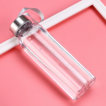 New Outdoor Sports Portable Water Bottles Plastic Transparent Round Leakproof Travel Carrying for Water Bottle Studen Drinkware