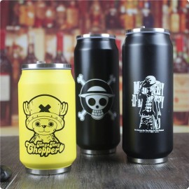 New Creative Cartoon Thermal Drinkware Thermo Water Bottle Flask Vacuum Stainless Steel Straw Cans