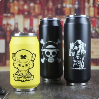 New Creative Cartoon Thermal Drinkware Thermo Water Bottle Flask Vacuum Stainless Steel Straw Cans