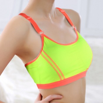 Women Padded Sport Bra Fitness Underwear Push Up Yoga Running Tops Girl Athletic Gym Adjustable Strap Bras Stretch Vest DEC29ZYP