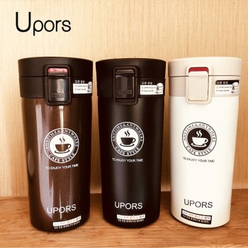 UPORS Premium Travel Coffee Mug Stainless Steel Thermos Tumbler Cups Vacuum Flask thermo Water Bottle Tea Mug Thermocup