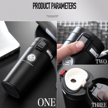 Hot Quality Double Wall Stainless Steel Vacuum Flasks 360ml 380ml Car Thermo Cup Coffee Tea Travel Mug Thermol Bottle Thermocup
