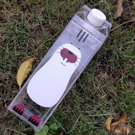 My 500ml Kitchen Fresh Milk Water Bottles Drinkware Animal Cow Plastic BPA FREE Bottle Creative Sport Outdoor Milk Water Bottles