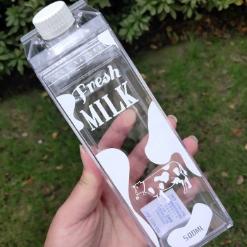 My 500ml Kitchen Fresh Milk Water Bottles Drinkware Animal Cow Plastic BPA FREE Bottle Creative Sport Outdoor Milk Water Bottles