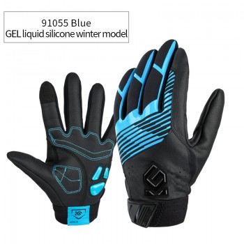 CoolChange Bicycle Gloves Winter Thermal Waterproof Bike Gloves Long Finger Touch Screen Wrist Buckle Cycling Gloves Men Women