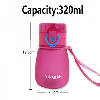 Wind flower 320ml Child Pipette Water Bottle With A Rope To Carry And Prevent Leakage Plastic Water Bottle
