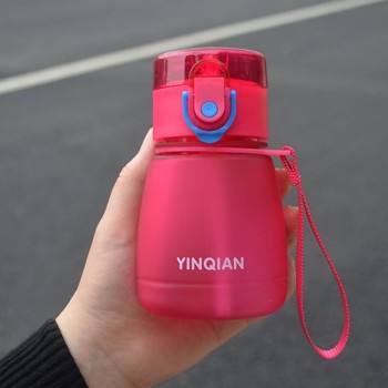 Wind flower 320ml Child Pipette Water Bottle With A Rope To Carry And Prevent Leakage Plastic Water Bottle
