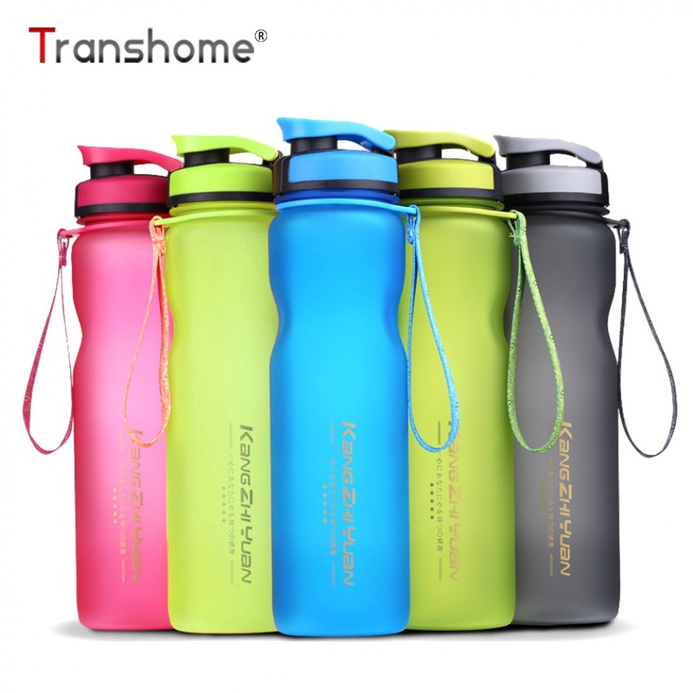 Transhome Plastic Water Bottle 1000ML 600ML High Quality Outdoor Bicycle Sport Bottle For Water Leak proof Portable Drinkfles