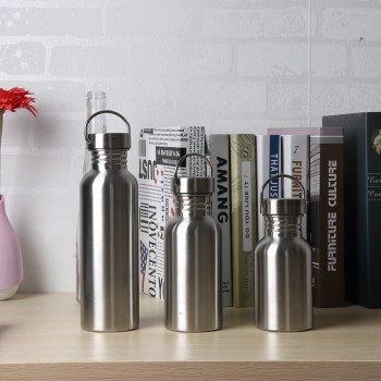 Leak-Proof Food Jar Flask Stainless Steel Water Bottle  Lid Sports For Travel Yoga Cycling Hiking Camping 350/500/750ml