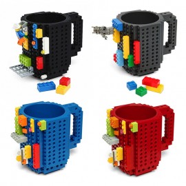 350ml Creative Milk Mug Coffee Cup Creative Build-on Brick Mug Cups Drinking Water Holder for LEGO Building Blocks Design