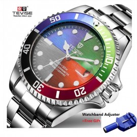 Tevise Luxury Waterproof Automatic Men Mechanical Watch Auto Date Full Steel Business Top Brand Man Watches Water Resistant T801