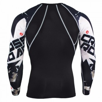 Wolf 3D Printed tshirt Compression Tights Men Fitness Running Shirt Breathable Long Sleeve Sport Rashgard Gym Cycling Clothing