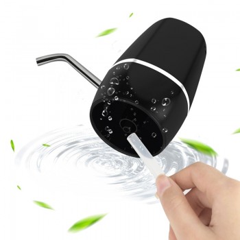 Mini Touch-tone Wireless Rechargeable Electric Dispenser Water Pump with USB Cable / Tube for 4.5L - 18.9L Barrelled Water