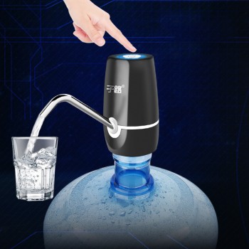 Mini Touch-tone Wireless Rechargeable Electric Dispenser Water Pump with USB Cable / Tube for 4.5L - 18.9L Barrelled Water