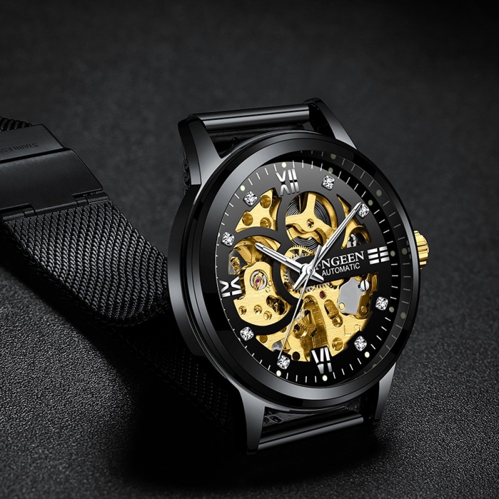 Skeleton Watch 2018 New FNGEEN Sport Mechanical Watch Luxury Watch Mens Watches Top Brand Montre Homme Clock Men Automatic Watch