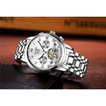 LIGE Mens Watches Top Luxury Brand Automatic Mechanical Watch Men Full Steel Business Waterproof Sport Watches Relogio Masculino