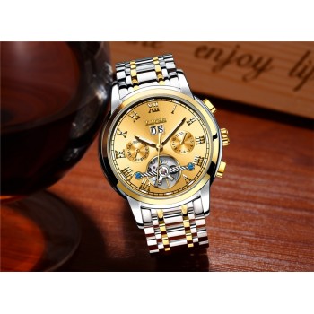 LIGE Mens Watches Top Luxury Brand Automatic Mechanical Watch Men Full Steel Business Waterproof Sport Watches Relogio Masculino