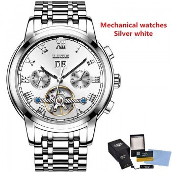 LIGE Mens Watches Top Luxury Brand Automatic Mechanical Watch Men Full Steel Business Waterproof Sport Watches Relogio Masculino
