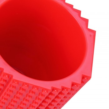 350ml Creative Lego bricks silicone stainless steel Travel Kids Adult Cutlery Drink  Dinnerware Set for Child New Year Gift