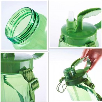 1500ml/2000ml Sports Water Bottles With Straw Gym Fitness Kettle Outdoor Camp Picnic Bicycle Cycling Sport Bottles Eco-Friendly