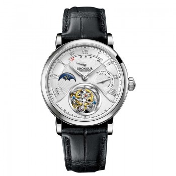 Men Mechanical Watch Tourbillon Watch Hand Winding  Sapphire 25Jewels Genuine Leather Luxury Gift Sea-gull Movement