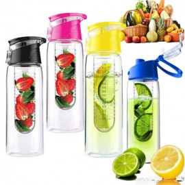 800 ML Portable fruit Infusing Infuser Water bottle Sports Lemon Juice Bottle Flip Lid for kitchen table Camping travel outdoor