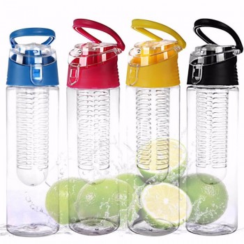 800 ML Portable fruit Infusing Infuser Water bottle Sports Lemon Juice Bottle Flip Lid for kitchen table Camping travel outdoor