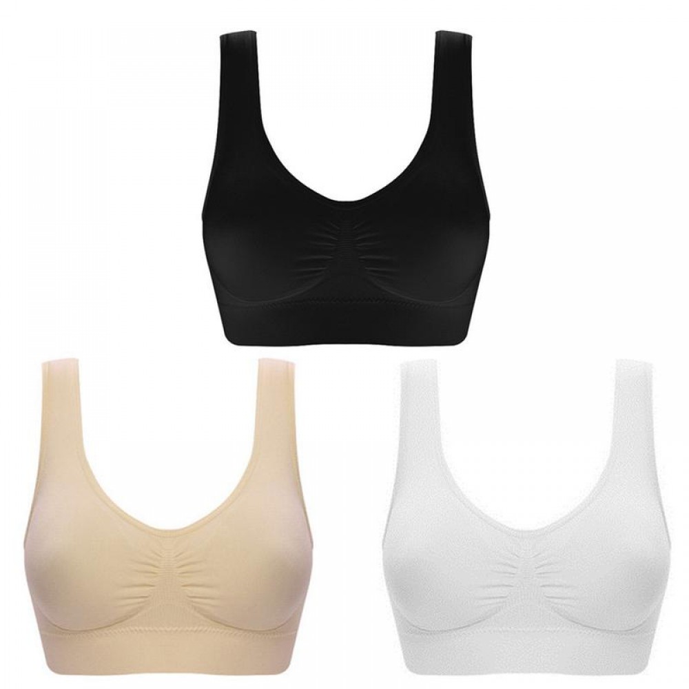 Double-Layer Sports Bra Large Size Thin Type  Sports Bra Yoga Sports Bra Vest Women Adjustable Underwear No Steel Ring
