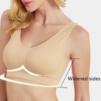 Double-Layer Sports Bra Large Size Thin Type  Sports Bra Yoga Sports Bra Vest Women Adjustable Underwear No Steel Ring