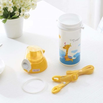 Cartoon Water Bottle Child Plastic Straw Water Bottles Kids Portable Leak-proof Outdoor Sport Kettle Student Travel Bottle