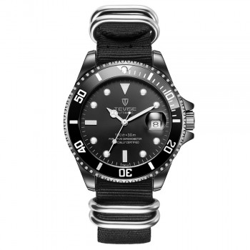 TEVISE Green Watch Men Automatic Mechanical Anti-Scratch Rotatable Outer Ring Waterproof Luminous Mens Watches Top Brand Luxury