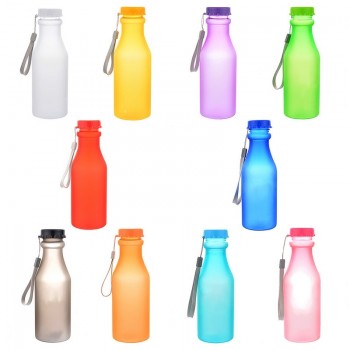 Urijk 550ml Plastic Sports Bottles For Water Leak-Proof Yoga Gym Fitness Shaker Water Bottle  Fit Students Unbreakable Bottle