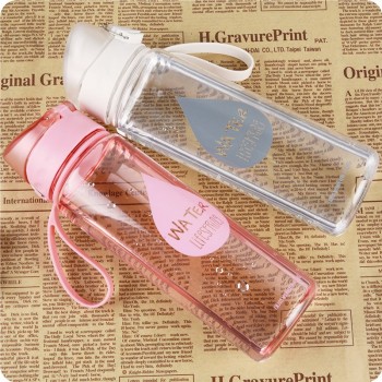YiHAO 500ml New Plastic Convenience Sports Water Bottles Lovers General Vehicle Leakproof Automatic Buckle Water Bottle