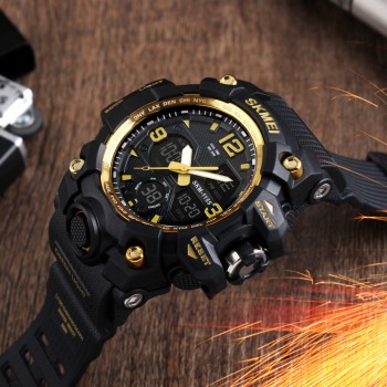 SKMEI New Fashion Men Sports Watches Men Quartz Analog LED Digital Clock Man Military Waterproof Watch Relogio Masculino 1155B