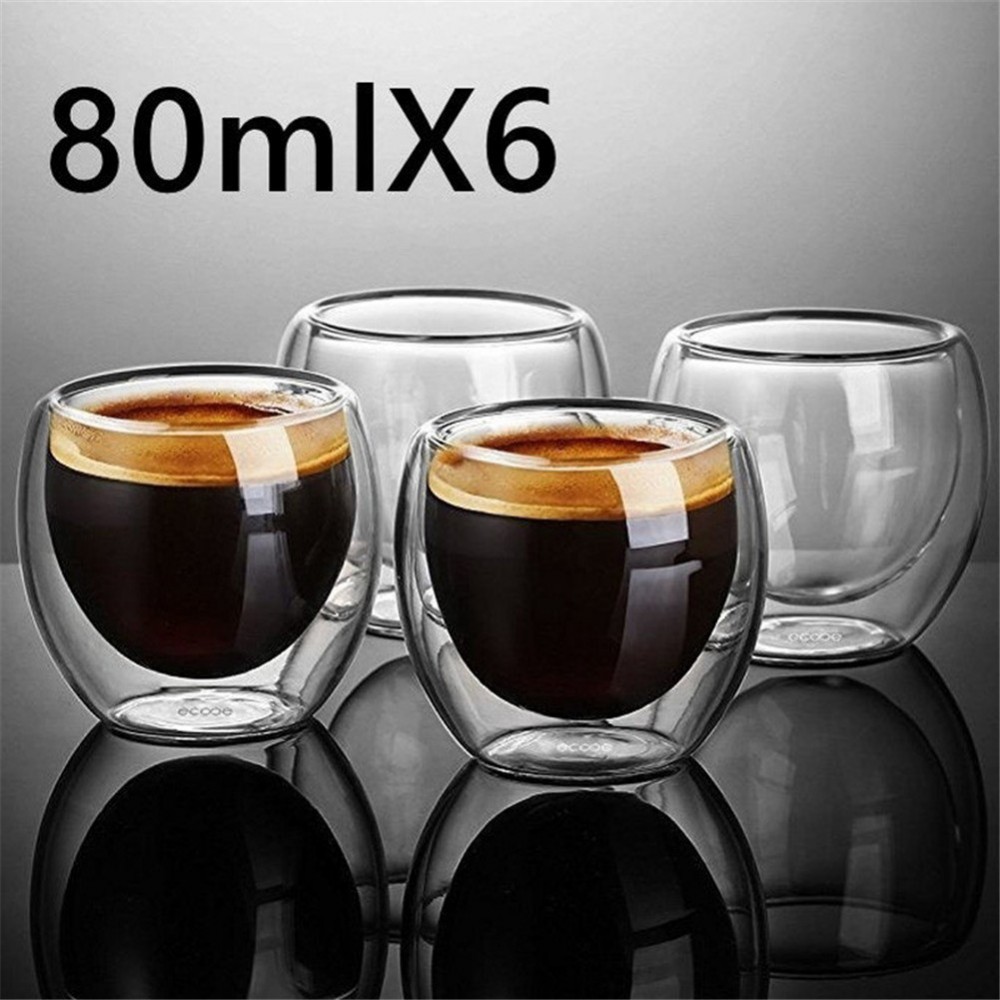 New  Heat-resistant Double Wall Glass Cup Beer Coffee Cup Set Handmade Creative Beer Mug Tea glass Whiskey Glass Cups Drinkware