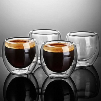 New  Heat-resistant Double Wall Glass Cup Beer Coffee Cup Set Handmade Creative Beer Mug Tea glass Whiskey Glass Cups Drinkware