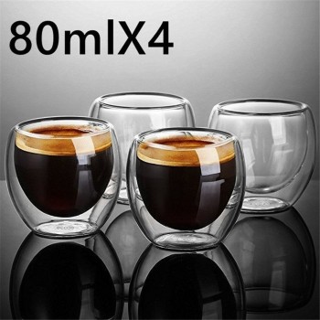 New  Heat-resistant Double Wall Glass Cup Beer Coffee Cup Set Handmade Creative Beer Mug Tea glass Whiskey Glass Cups Drinkware